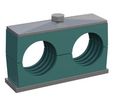Doppelrohrklemme, 20 mm Packung à 5 Stück